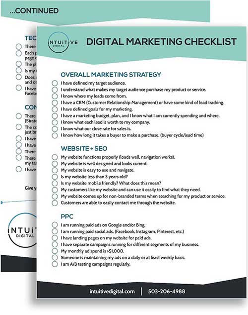 Liste de contrôle du marketing numérique